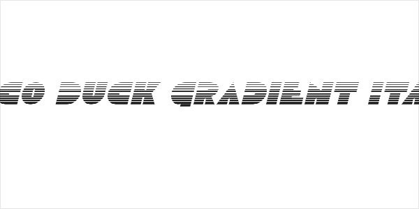 Disco Duck Gradient Italic Logo