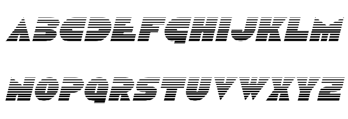 Disco Duck Gradient Italic Font LOWERCASE