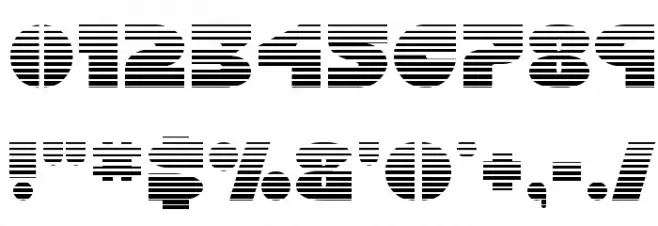 Disco Duck Gradient Font OTHER CHARS