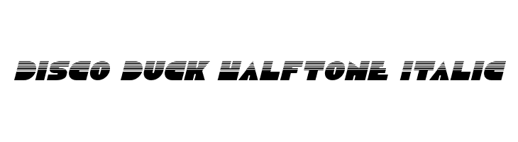 Disco Duck Halftone Italic  フリーフォントのダウンロード