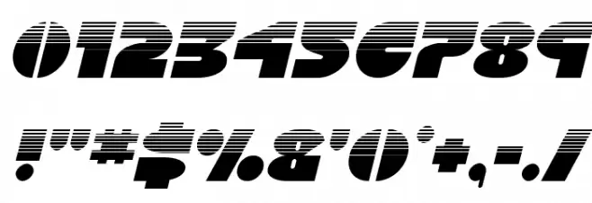 Disco Duck Halftone Italic Font OTHER CHARS