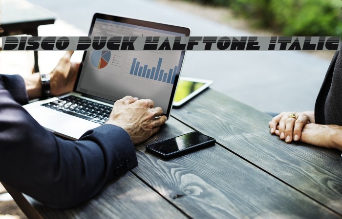 Disco Duck Halftone Italic Example 1