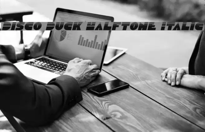 Disco Duck Halftone Italic Font examples