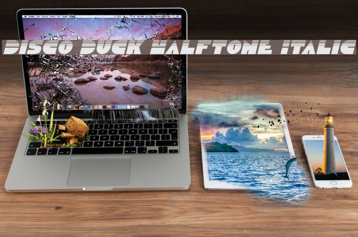 Disco Duck Halftone Italic Example 2