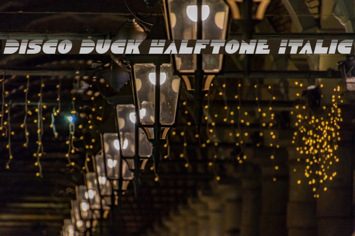 Disco Duck Halftone Italic Example 3