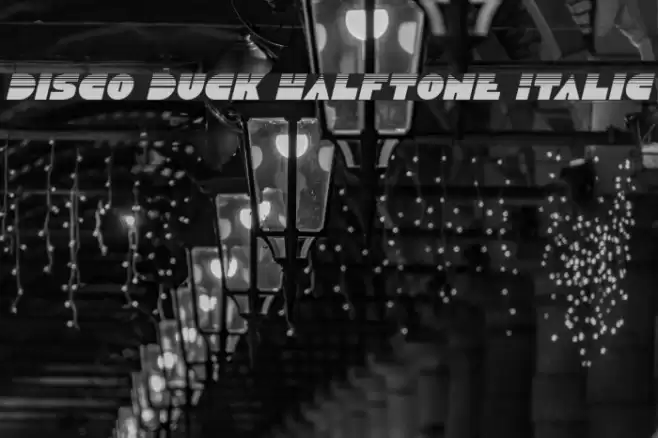 Disco Duck Halftone Italic Font examples