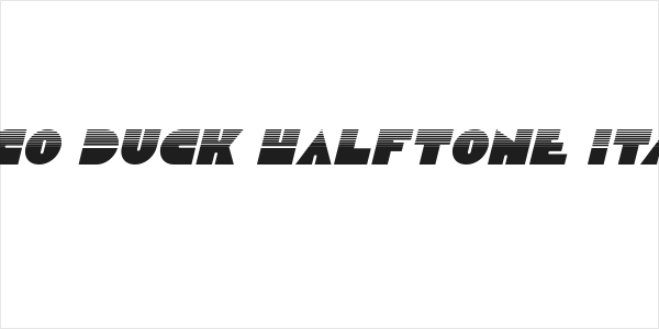 Disco Duck Halftone Italic Logo
