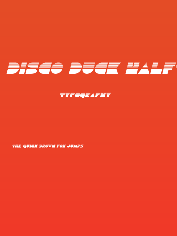 Disco Duck Halftone Italic Poster