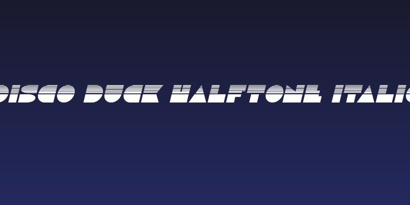 Disco Duck Halftone Italic Social Header