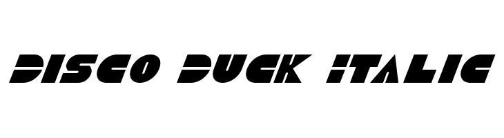 Disco Duck Italic Polices
