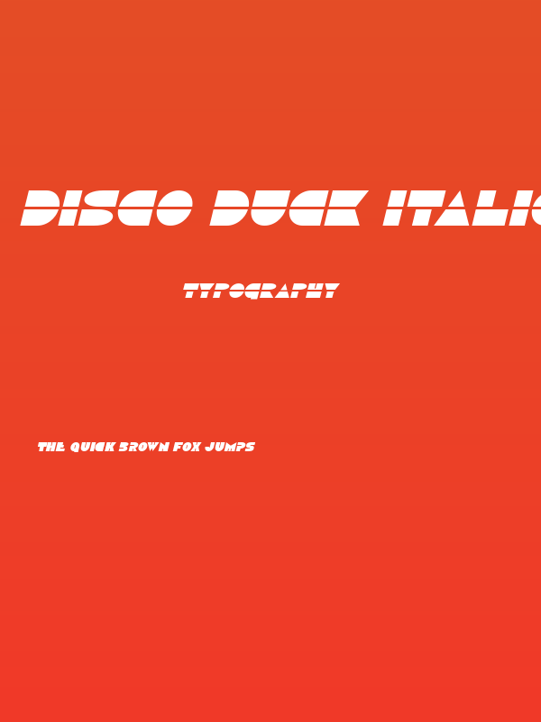 Disco Duck Italic Poster