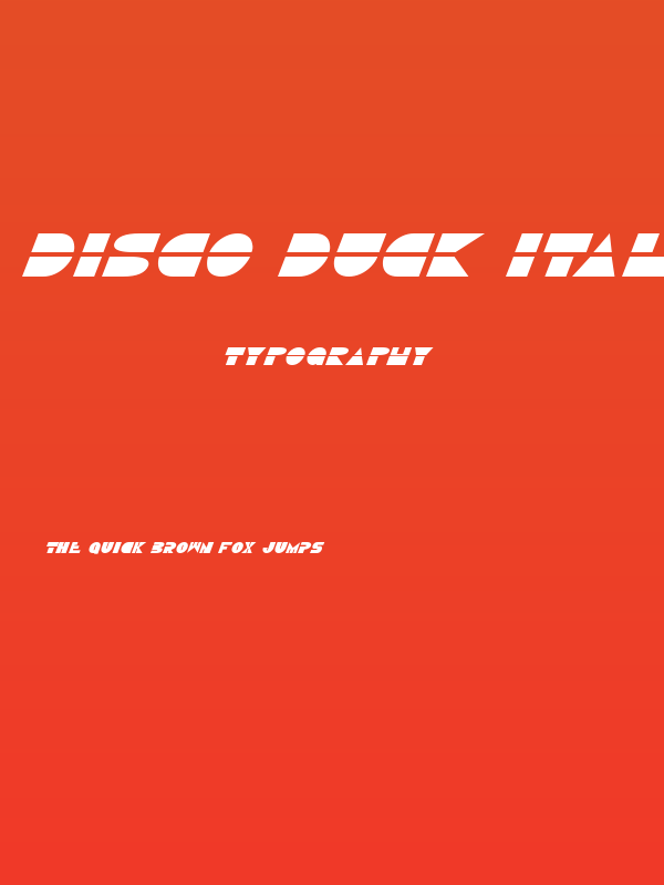 Disco Duck Italic Poster