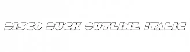 Disco Duck Outline Italic  フリーフォントのダウンロード
