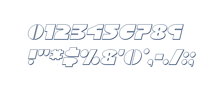 Disco Duck Outline Italic Other Characters