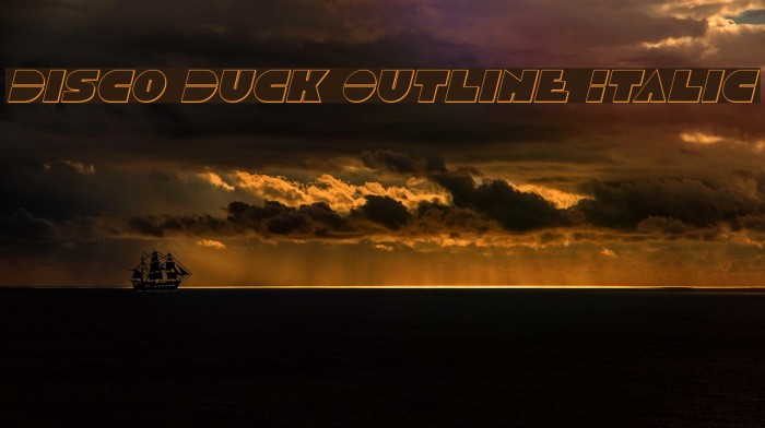 Disco Duck Outline Italic Example 2
