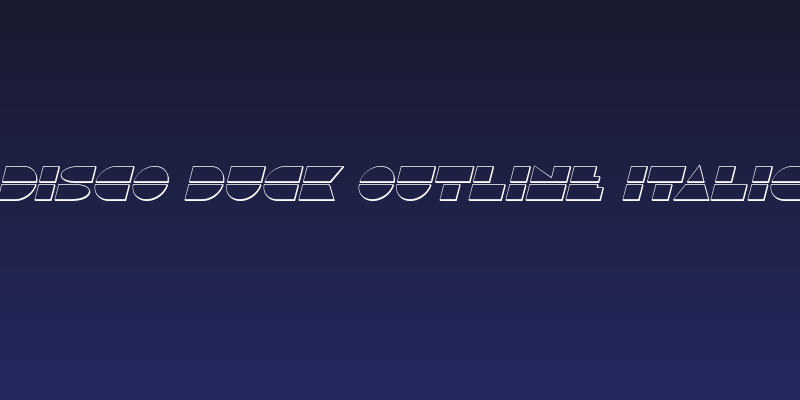 Disco Duck Outline Italic Social Header