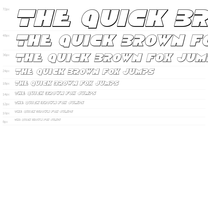 Disco Duck Outline Italic Waterfall