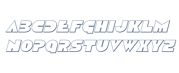 Disco Duck Outline Italic Lowercase