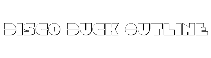 Disco Duck Outline Font