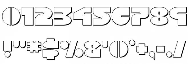 Disco Duck Outline Font OTHER CHARS