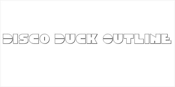 Disco Duck Outline Logo