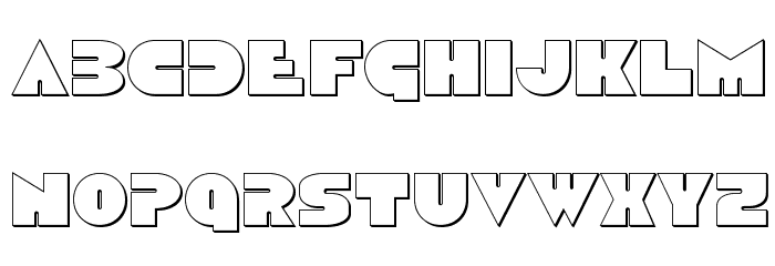 Disco Duck Outline Font LOWERCASE
