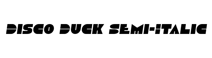 Disco Duck Semi-Italic  フリーフォントのダウンロード