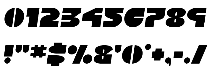 Disco Duck Semi-Italic Font OTHER CHARS