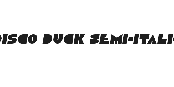 Disco Duck Semi-Italic Logo