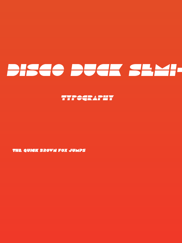 Disco Duck Semi-Italic Poster