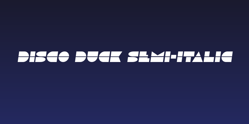 Disco Duck Semi-Italic Social Header