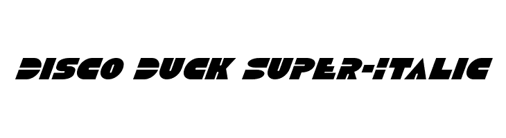 Disco Duck Super-Italic  免费字体下载