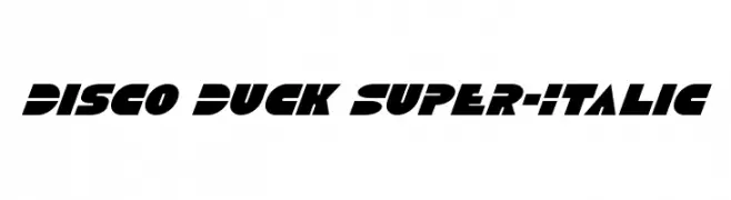 Disco Duck Super-Italic  フリーフォントのダウンロード