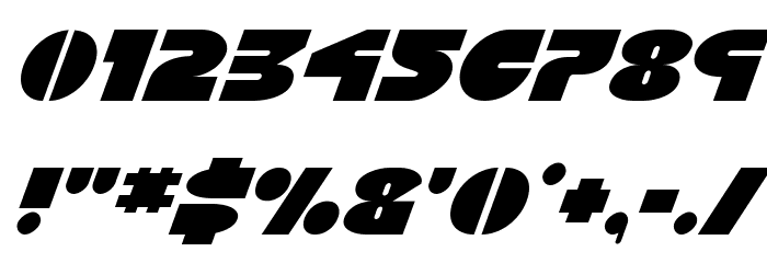 Disco Duck Super-Italic Font OTHER CHARS