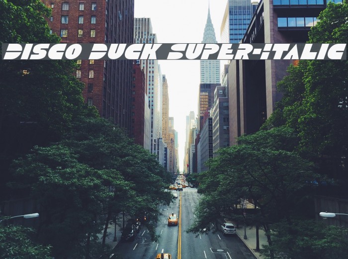 Disco Duck Super-Italic Font examples