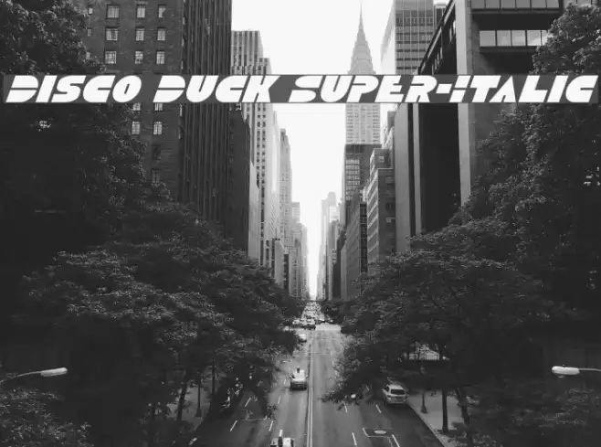 Disco Duck Super-Italic Example 1