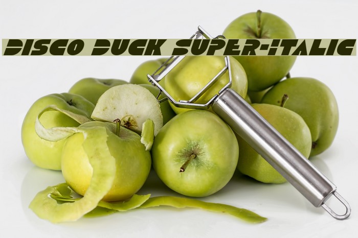 Disco Duck Super-Italic Font examples