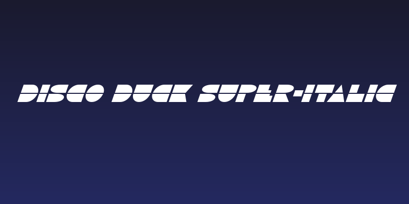 Disco Duck Super-Italic Social Header