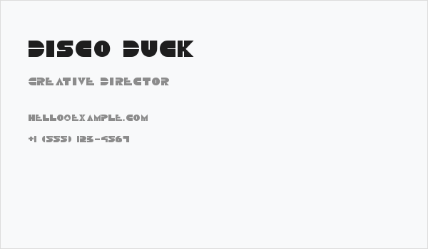 Disco Duck Business Card