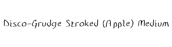 Disco-Grudge Stroked (Apple) Medium  Frei Schriftart Herunterladen