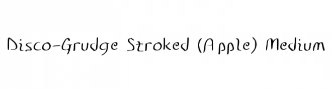 Disco-Grudge Stroked (Apple) Medium  नि: शुल्क फ़ॉन्ट्स डाउनलोड