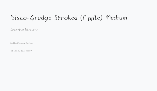Disco-Grudge Stroked (Apple) Medium Business Card