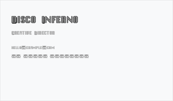 Disco Inferno Business Card