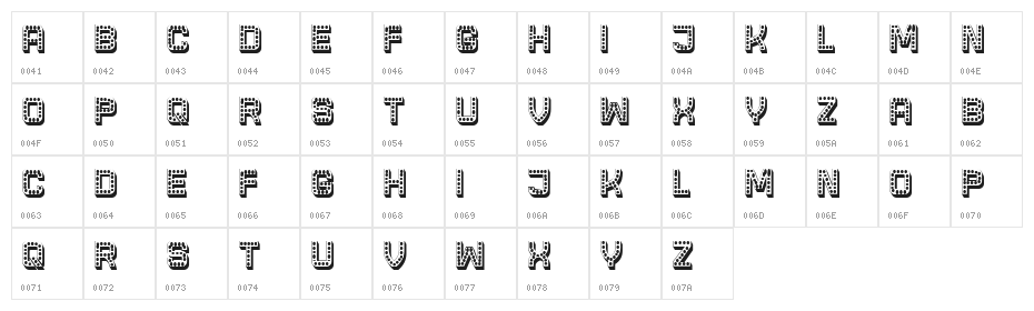 Disco Regular Character Map
