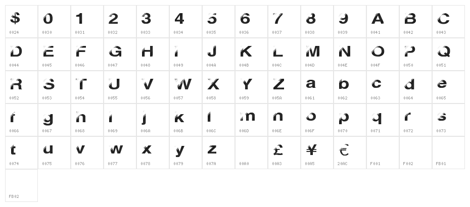 DiscoBreak Character Map