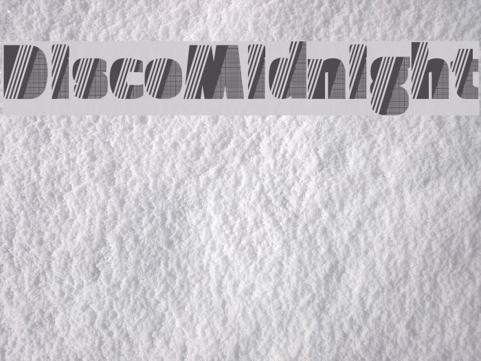 DiscoMidnight Font examples