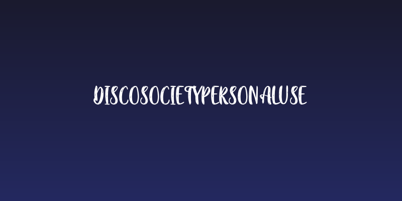 DiscoSocietyPersonalUse Social Header