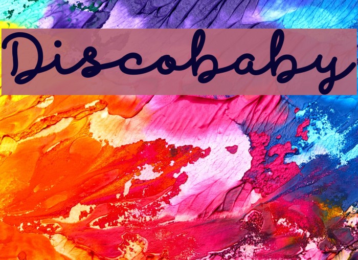 Discobaby Font examples