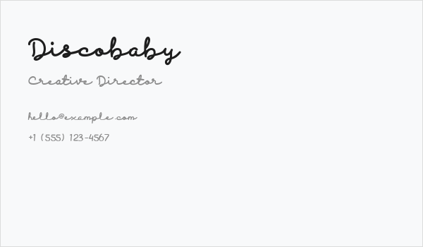 Discobaby Business Card
