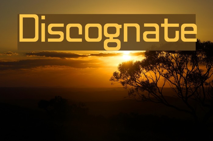 Discognate Schriftart examples